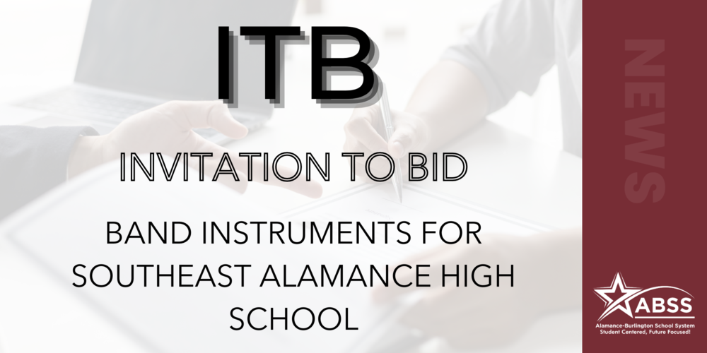 ItB Invitation to bid Band Instruments for Southeast Alamance High School cover image