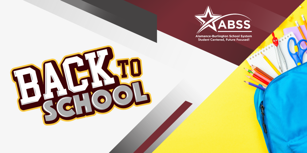 Back to School Graphic with ABSS logo overlay.  Backpack in background 