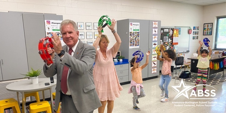 Rep. Ross dances with Principal Julie Hancock and students in a music class at Smith Elementary