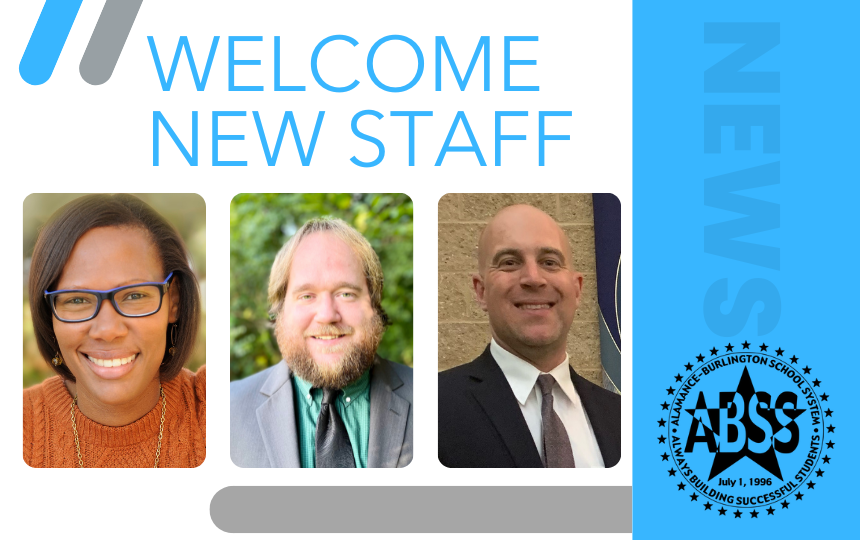 Photo-graphic welcoming new staff and includes photos of Jalanda Allen, Jacob Fleming, and Joseph Lamanna