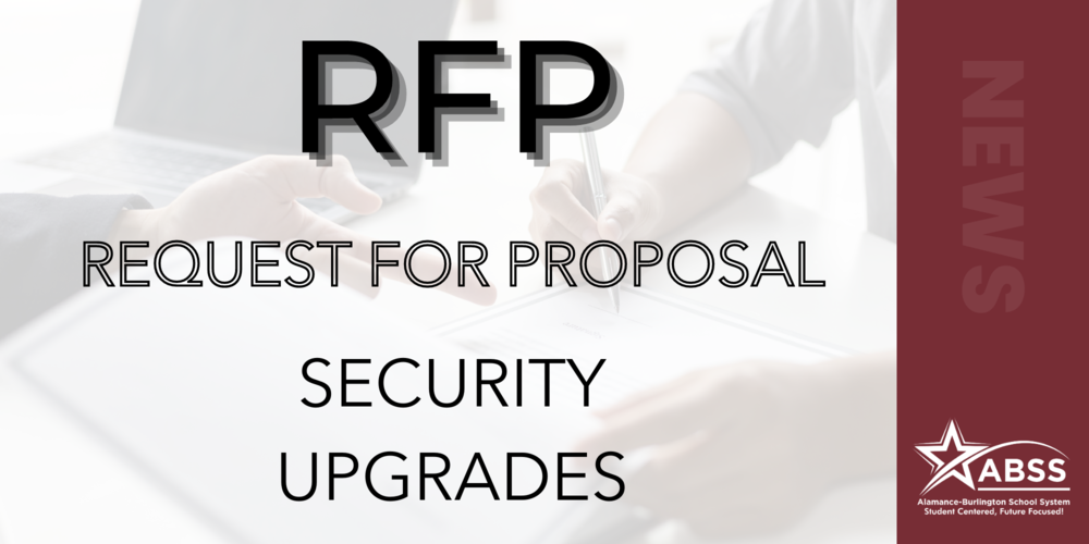 RFP Request for Proposal Security Upgrades text on faded background of a negotiation in progress