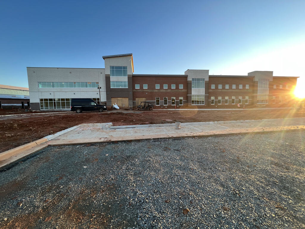 photo of exterior of new high school 