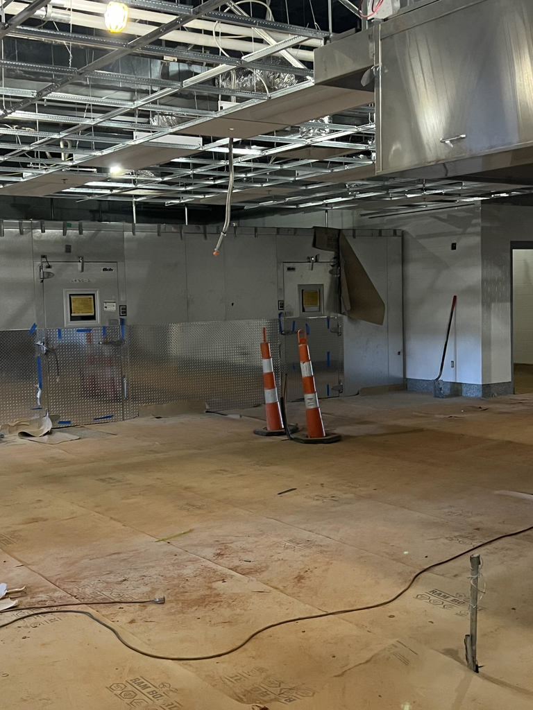 photo of interior of construction of new high school