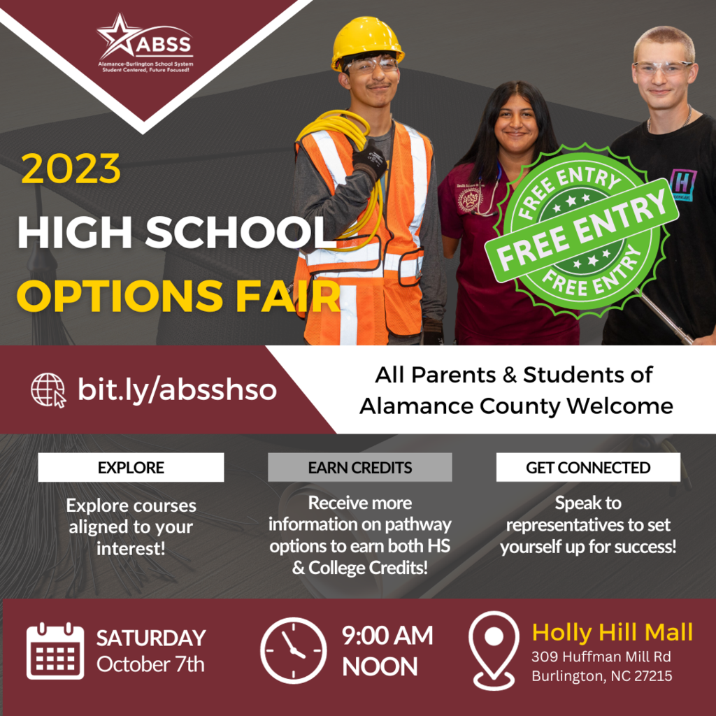Social Media flyer advertising the High School Options Fair