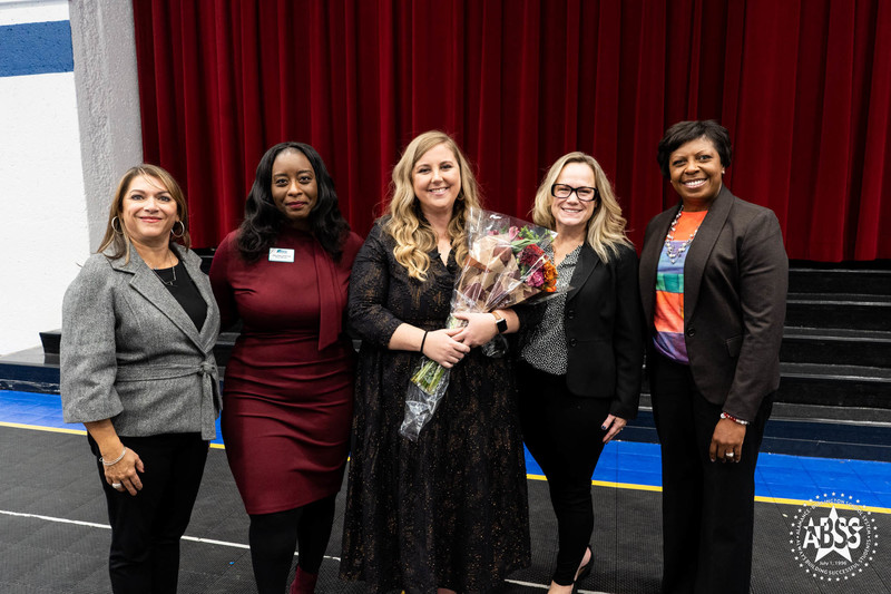 Meredith Draughn with School Counselor Organization Members 