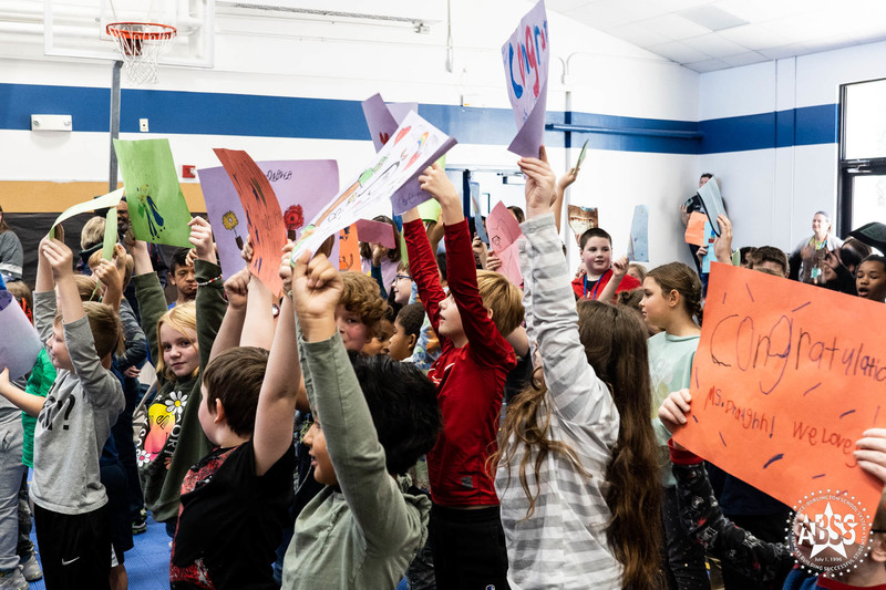 Students Celebrating Meredith Draughn 