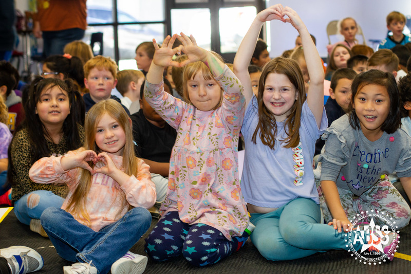 Students celebrating Meredith Draughn 