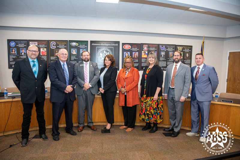 Group photo of ABSS Board of Education and Dr. Butler 